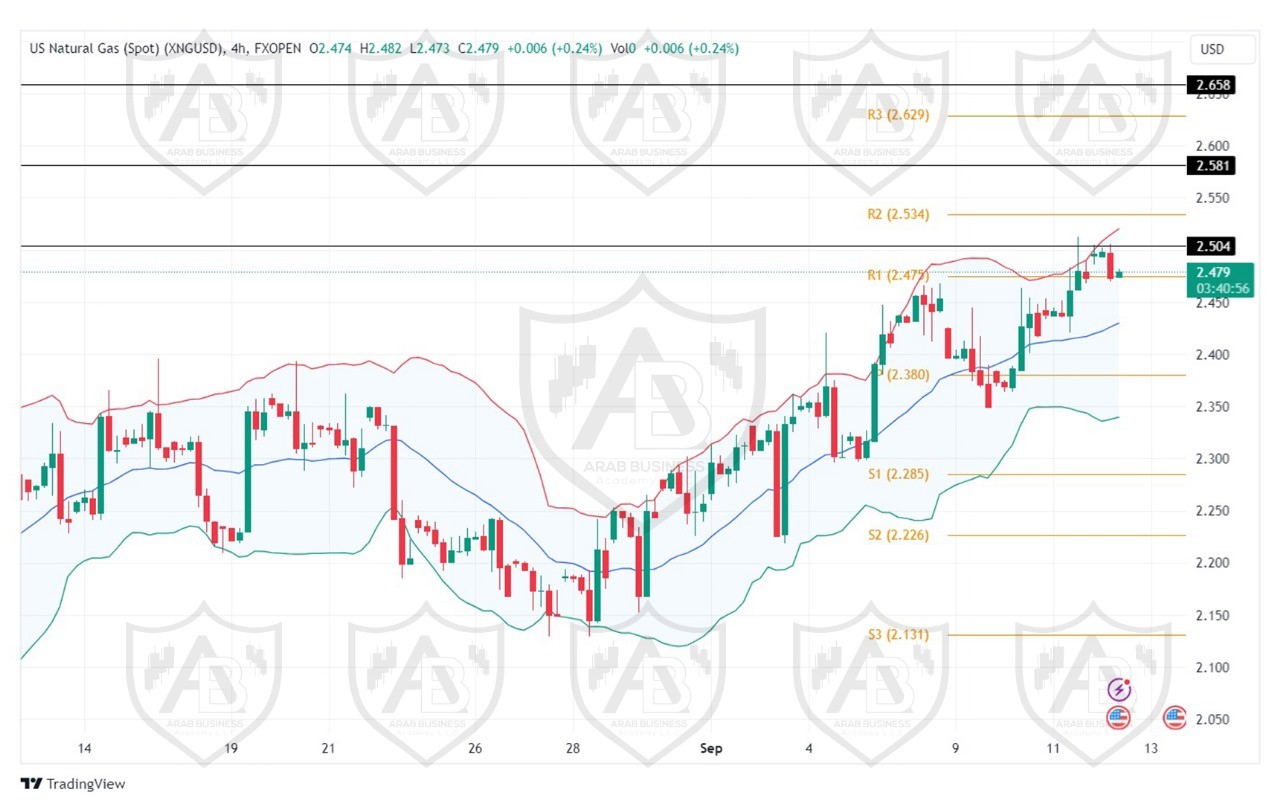 تحليل الغاز الطبيعي ليوم الخميس لموافق 12-9-2024