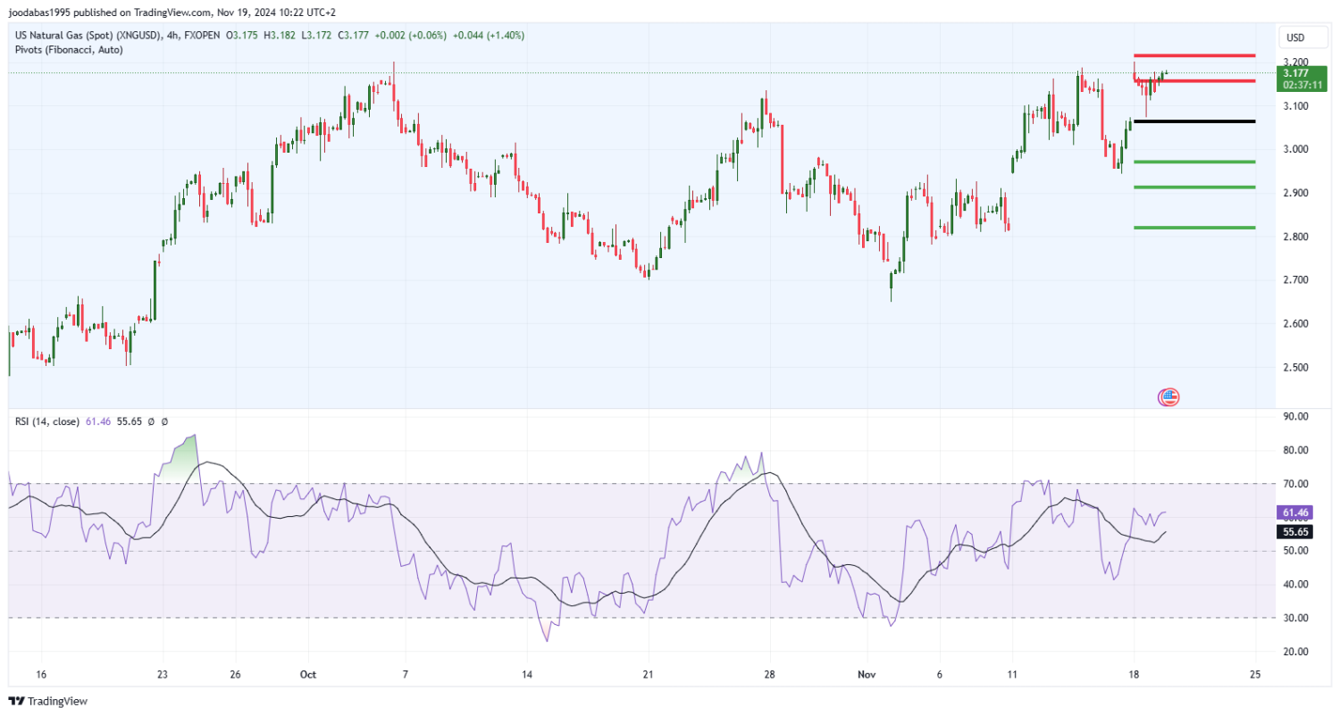 تحليل الغاز الطبيعي ليوم الثلاثاء الموافق 19-11-2024